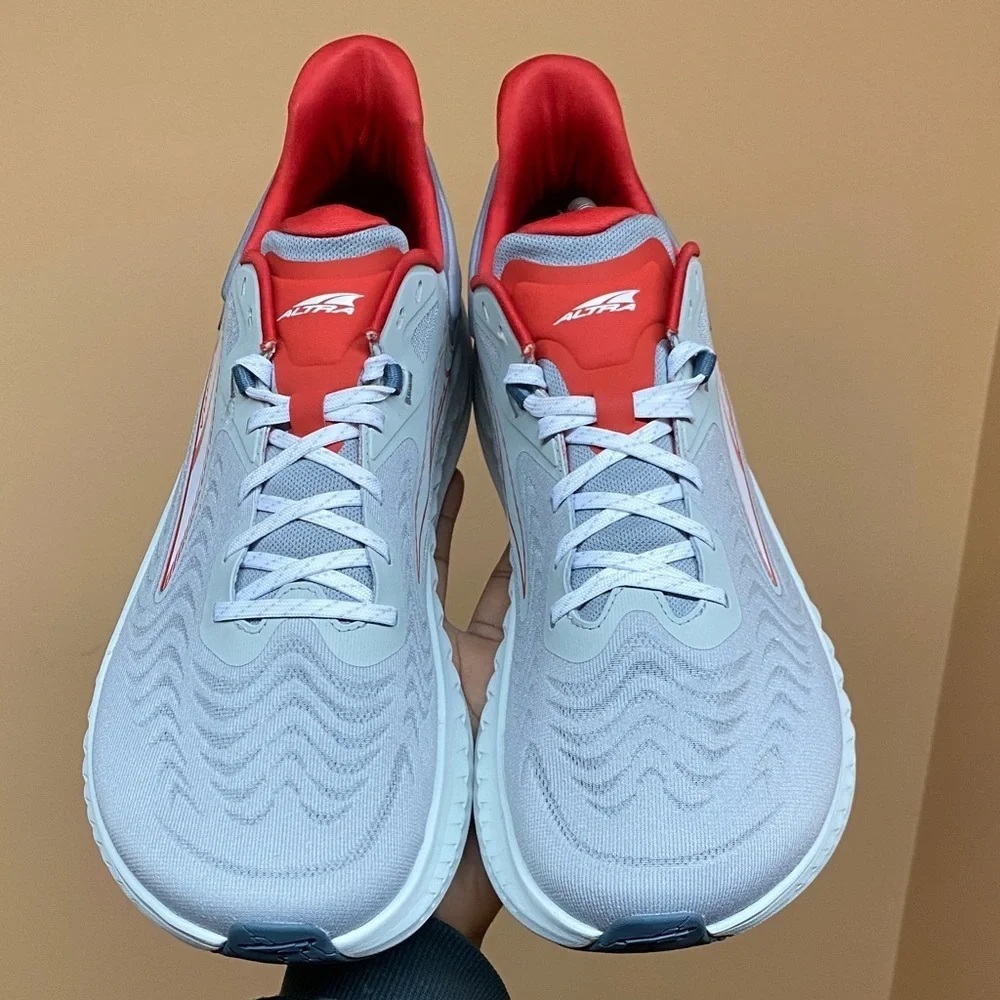 Altra Torin 7 “Light Gray Red White” Men’s Running Sneakers Size 12 Medium